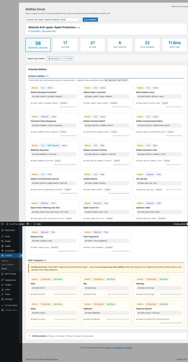 Abilities Scout v1.2.0: Primitives-first scoring, MCP live, API-correct stubs